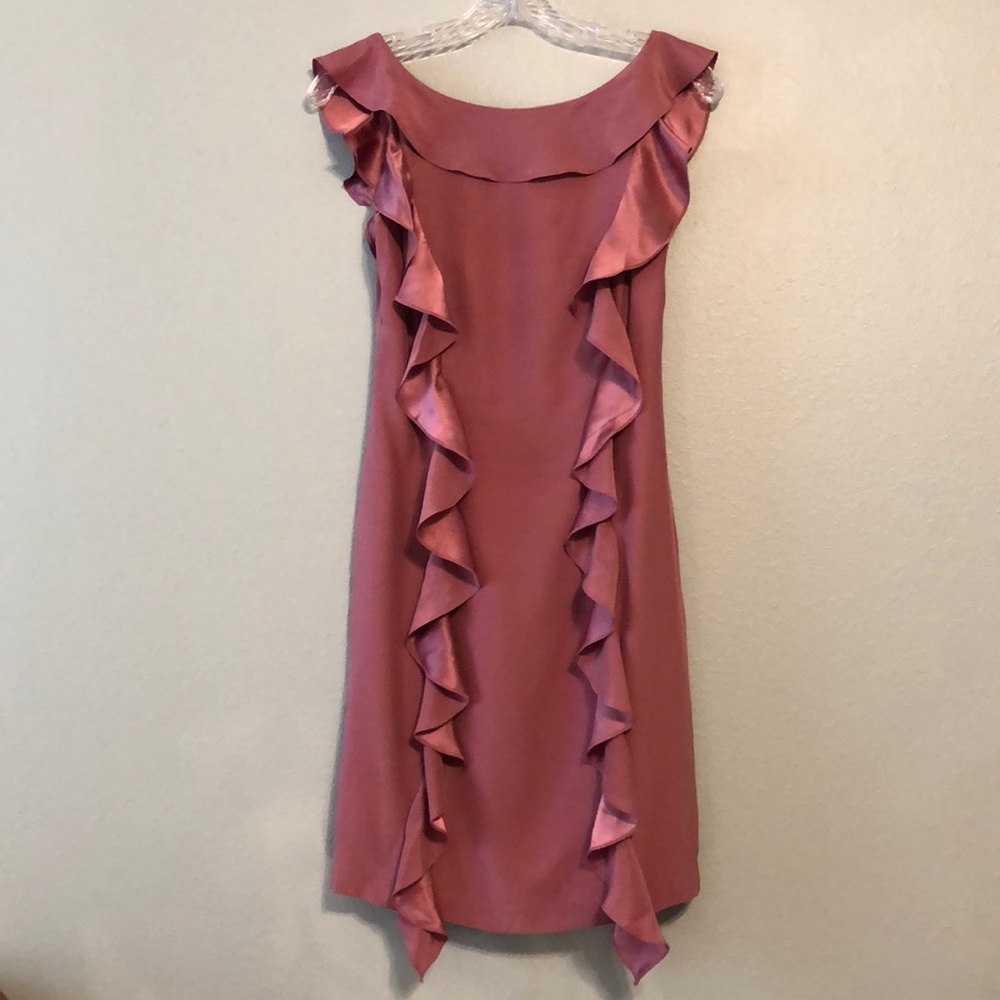 Sophia Eugene rose pink ruffle dress size 4